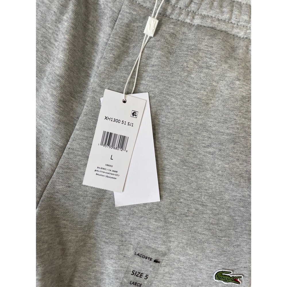 Lacoste Mens Colorblock Jogger Sweatpants Grey Black White XH1300 Size L NEW - Picture 4 of 9